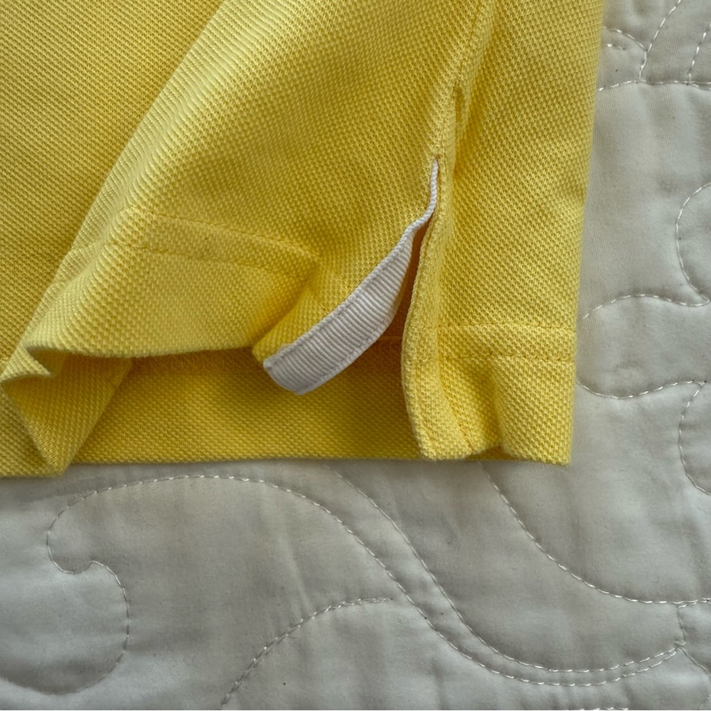 Tommy Hilfiger Golf Polo Shirt Butter Yellow Montauk Downs Hamptons Mens Lrg EUC - Picture 6 of 9